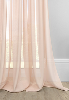 Pavia Voile, Peach Blush - Made to Measure Curtains
